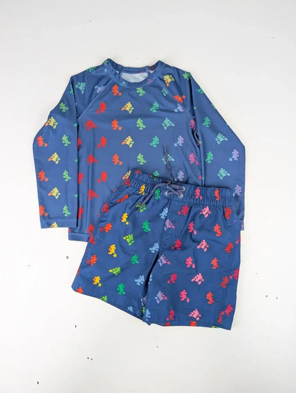 Gap Toddler 4 Disney Mickey Mouse Swim Top & Shorts Set - Blue/Multicolor